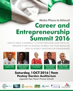 career and entrepreneurship summit 2016 enugu nigeria