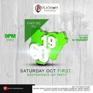 plantinum lounge enugu nigeria indendence day party