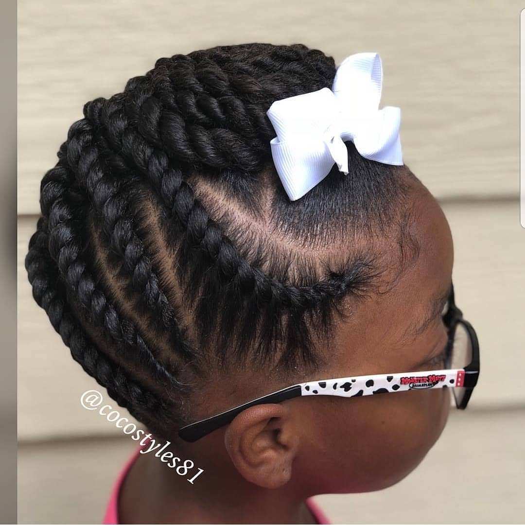 Chunky Flat Twist Braid Styles For Girls Click042