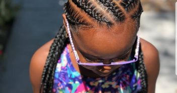 Braided Hairstyles For Kids: 43 Hairstyles For Black Girls Little black girl with seven stitch braids