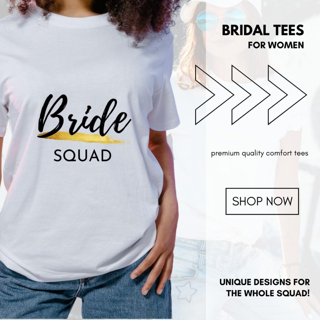 tshirts for bride to be and bridal train tshirts
