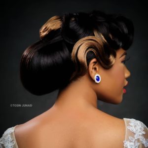 Elaborate wedding hairstyle updo