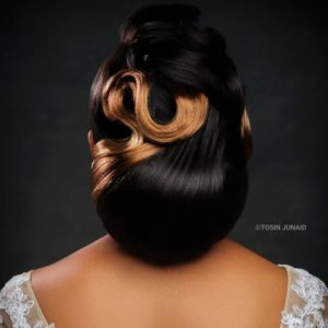 Elaborate wedding hairstyle