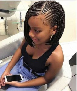 black woman wearing cute bob box braids