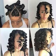 woman with curly long hair from bantu knot out