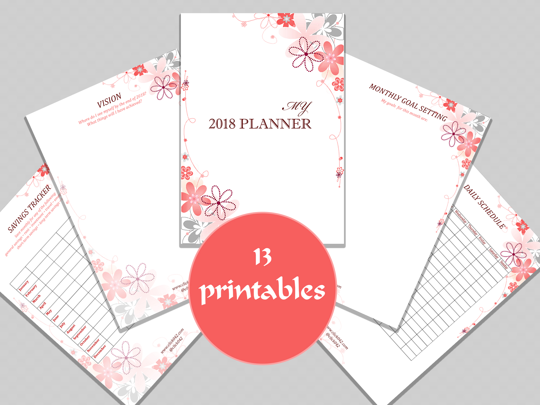 Start your 2018 with a free printable year planner